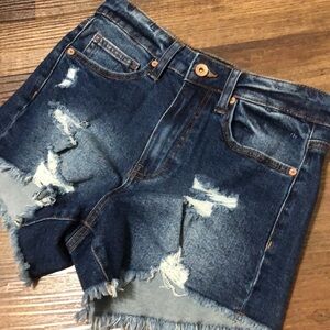 Blue jean shorts